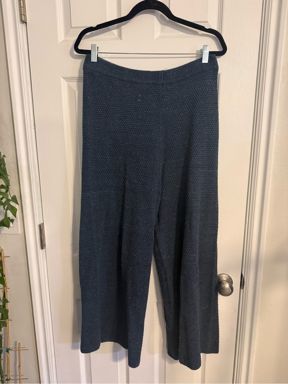 Free People Beach Hallie Matching Set Navy Blue Knit Two-Piece Loungewear Set - Picture 3 of 6